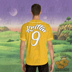 Krillin Baseball shirt - Moisture Wicking Men&#39;s Baseball Jersey (AOP) Dragon Ball Baseball inspired