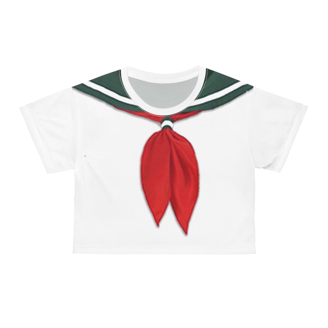 Kagome's School Girl Top Short Sleeve Cropped T AOP Etsy