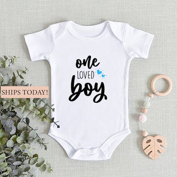 Loved Baby Onesie one Loved Boy Baby Onesie baby Arrival Onesie