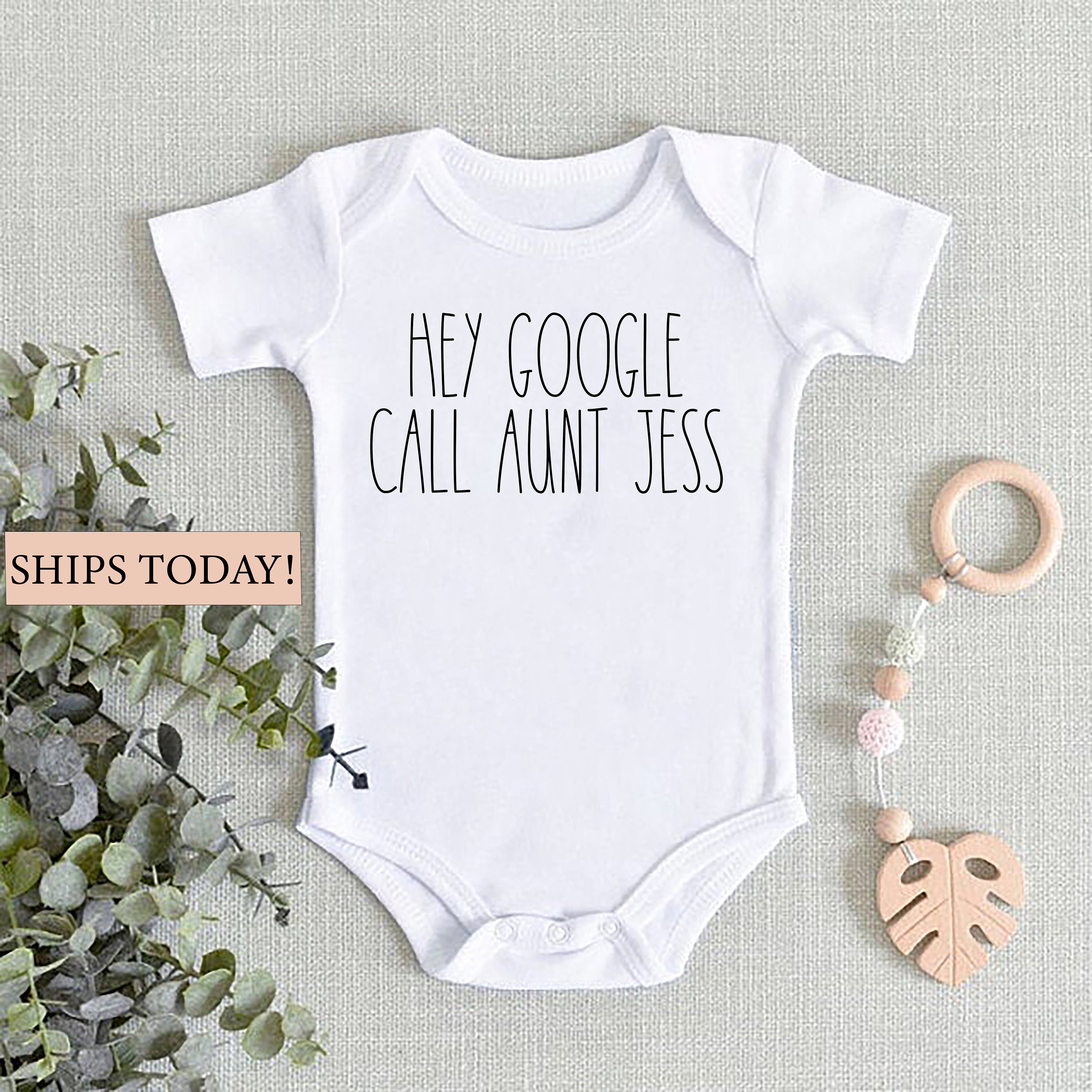 Custom Aunt Baby Onesie®, Hey Google Call Auntie Baby Onesie®, Aunties BFF  Onesie® for Baby, Funny Auntie Bodysuit for Baby, New Aunt Gift -   Norway