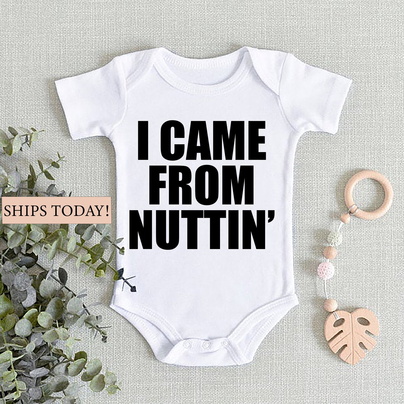 I Came From Nuttin Baby Onesie® Funny Baby Shower Gift - Etsy