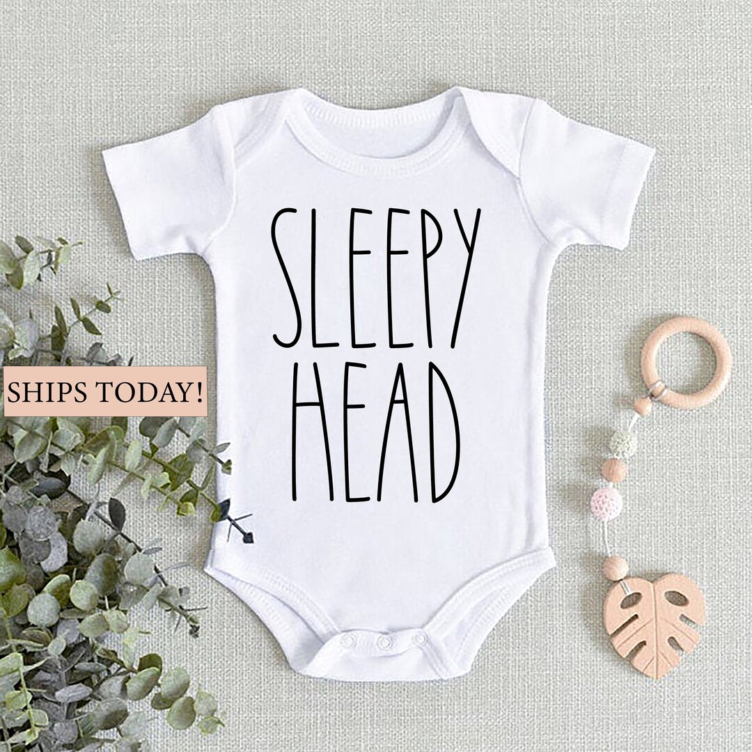 Sleepy Head Baby Onesie®, Cute Baby Onesie®, Cute Baby Shower Gift, Rae