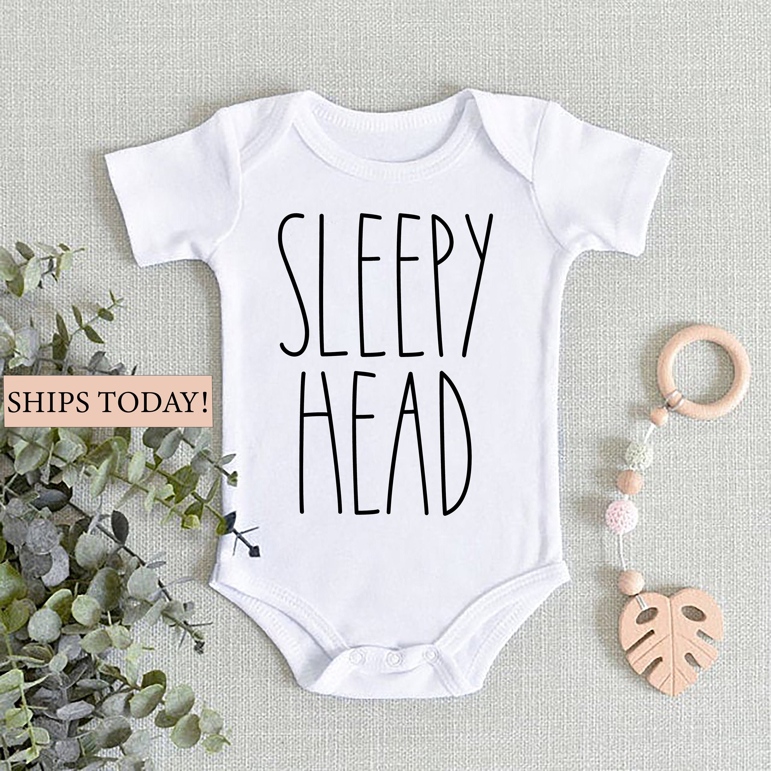 Sleepy Head Baby Onesie Cute Baby Onesie Cute Baby