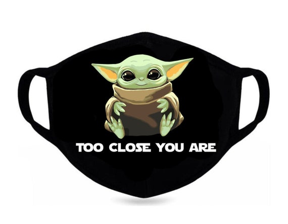 Baby Yoda Face Mask Reusable Face Mask Skywalker Face Mask Etsy