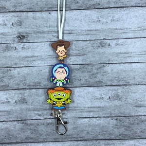 Toy Story Teacher Lanyard: Silicone Bead ID Badge with Breakaway Clasp