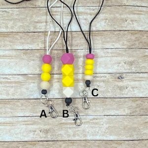 Teacher Lanyard, Pencil Lanyard, Silicone Beaded Lanyard, Breakaway Lanyard, Teacher Gift