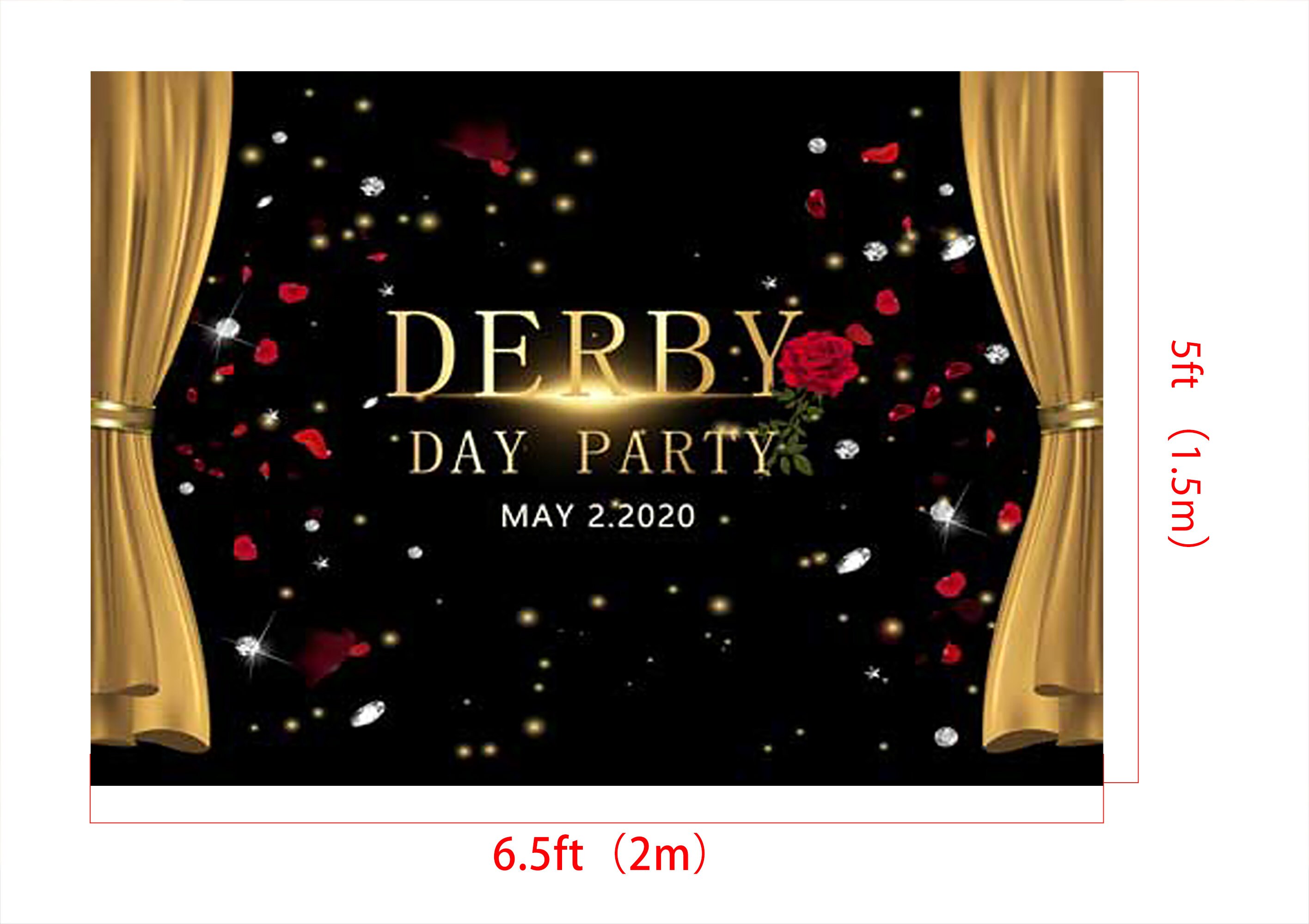 Kentucky Derby Party Flowers Petals Birthday Backdrops Etsy