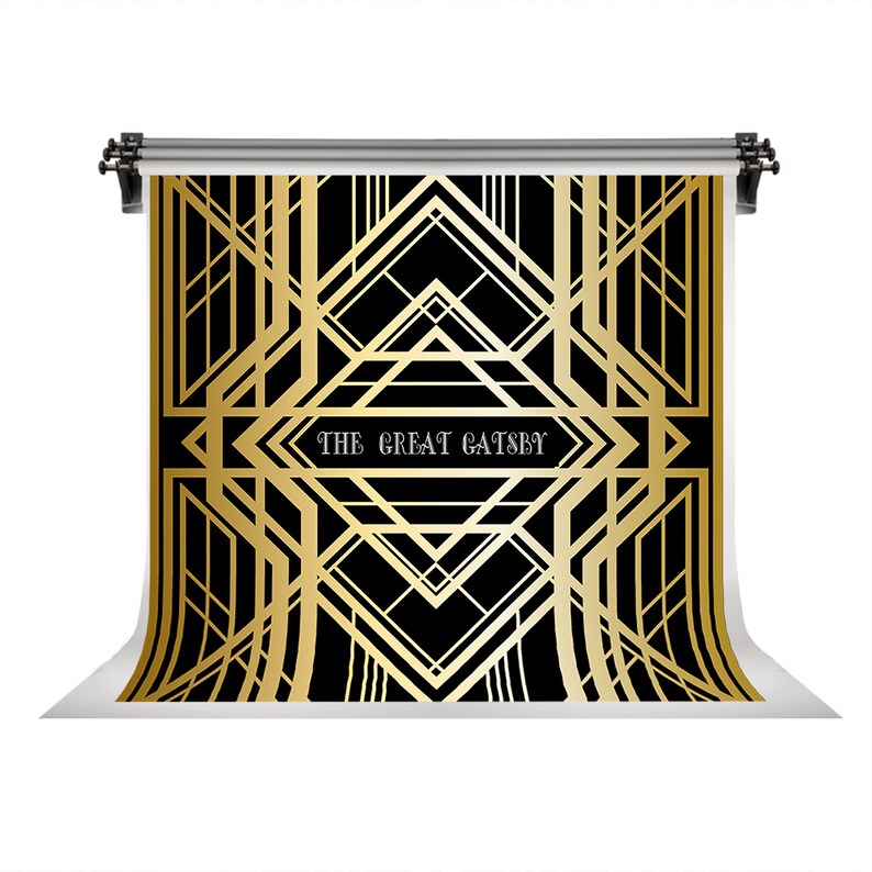 Great Gatsby Gold Photography Studio Wedding Black Background Etsy