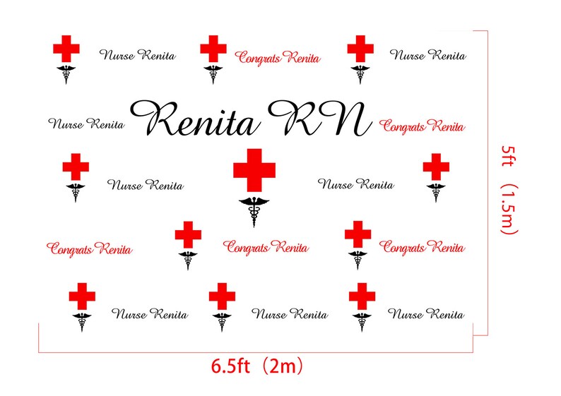 Medical Nursing School College Graduation Backdrops Photography Step and Repeat Studio Background for Retirement Party Photo Booth Props
