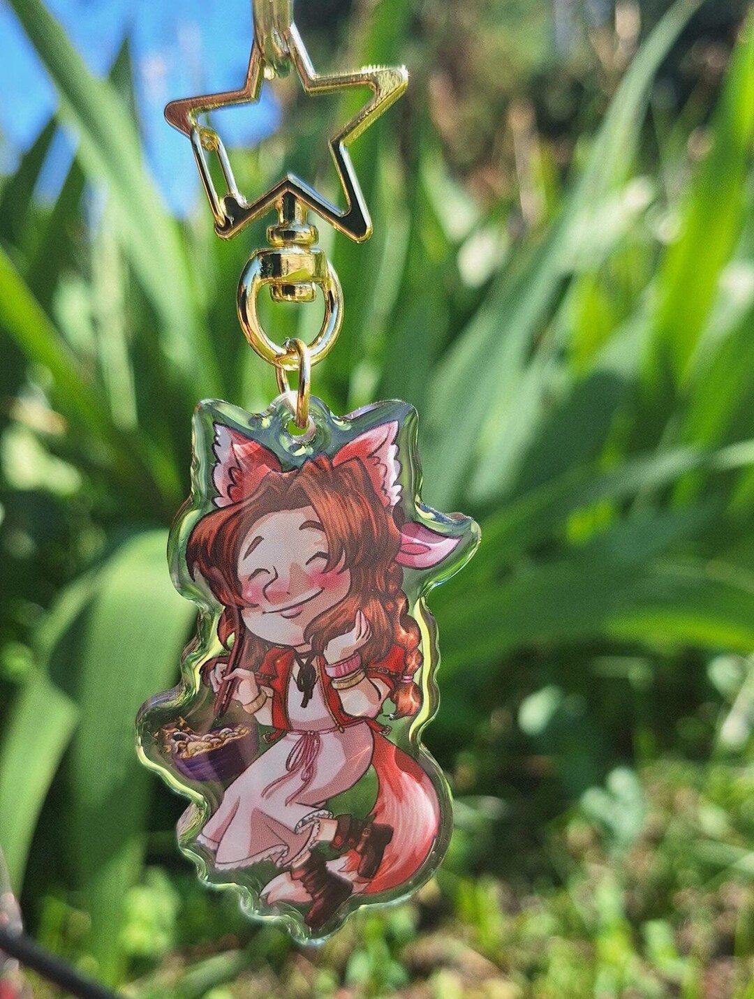 Aerith Gainsborough Kitsune Udon Keychain - Etsy