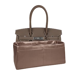 Custom order Purse organizer for Birkin Shoulder 29, Satin Fabric, Lightweight, Multi-Pocket