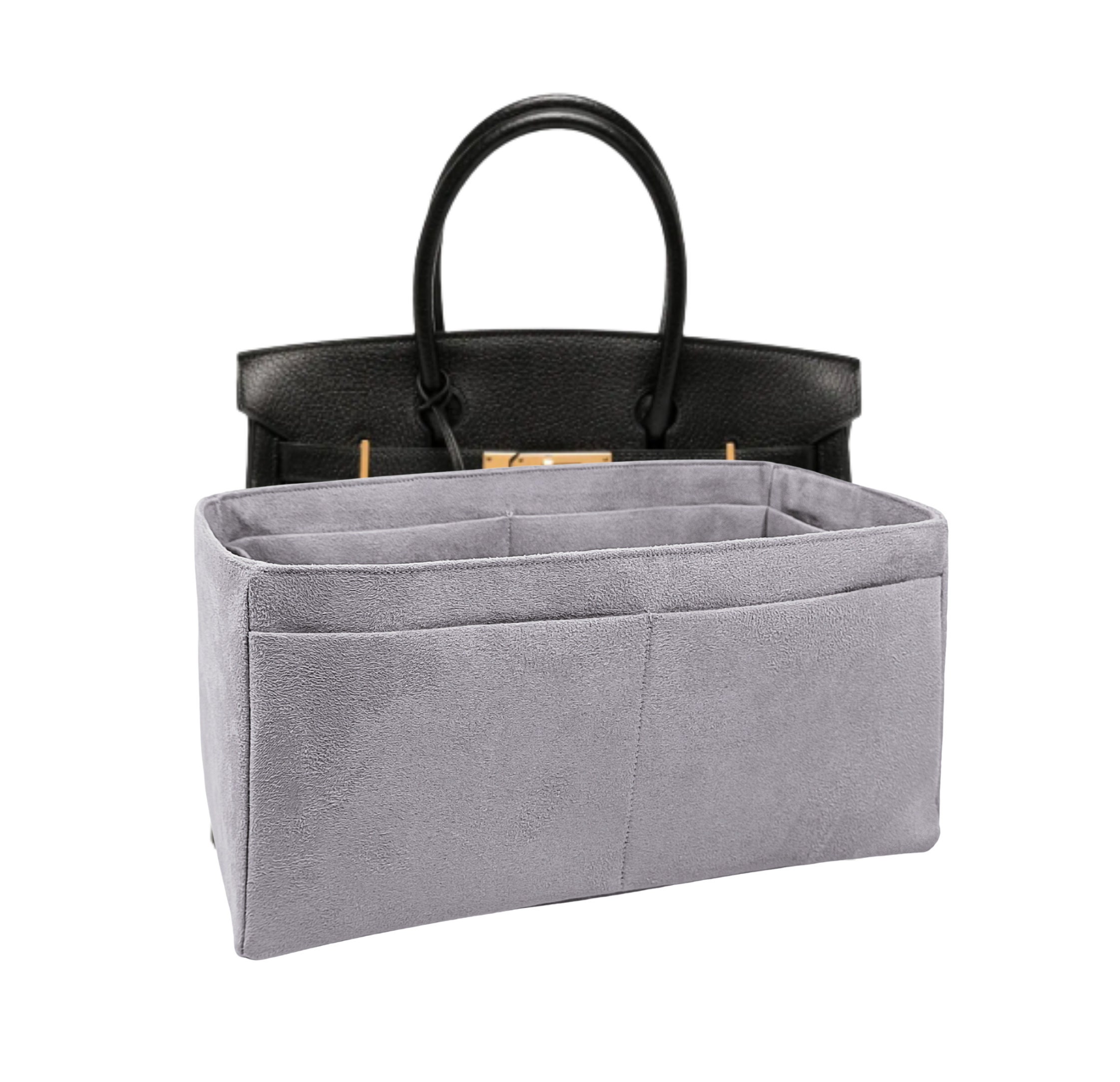 Suedette Singular Style Leather Handbag Organizer for Hermes Lindy