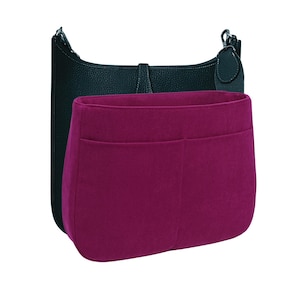 Faux Suede Purse Organizer for Evelyne 29 PM - Purple Handmade Insert