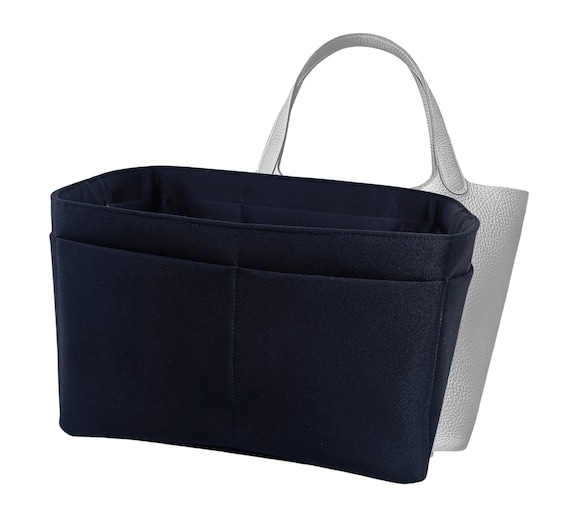 Picotin 22 Insert Purse Organizer Insert Black Duchess Satin