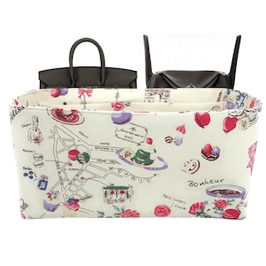 Tasorganizer voor Birkin 25, Lindy 26, luxe handtas, parel macarons canvas lichtgewicht, damescadeau, meenda