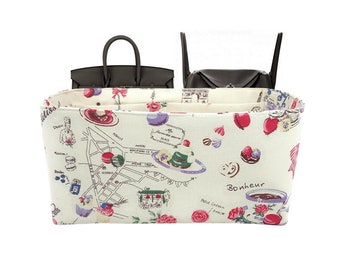 Organizador de bolsos de lona Pearl Macarons: inserto ligero para bolso de mano