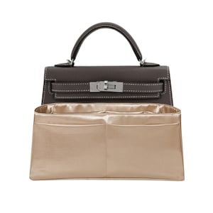 Custom order Kelly 25 Sellier Purse Insert: Satin Fabric Organizer