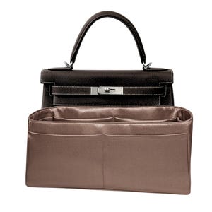 Insert Veranstalter für Kelly 28 Retourne Etoupe Premium Satin Stoff, dünn, leicht, weich, glatt, seidige Textur, flexibel, Geschenke
