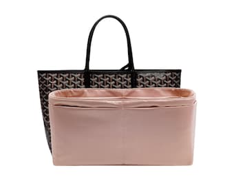 Purse organizer for GY Saint Louis PM Tote, Rose gold duchess satin, Lightweight