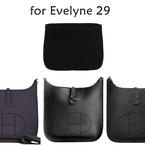 Evelyne 29 insert PM Organizer pour sac à main, tissu imitation daim noir, doux et lisse, léger, cadeau pour femme, Meenda image 2