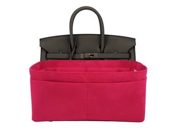 Birkin 25 Einsatz, Lindy 26 Einsatz, Geldbörse Organizer für Handtasche, Rot Faux Wildleder, weiches Gefühl, gut gemacht, robust, Geschenk für Frauen, Meenda