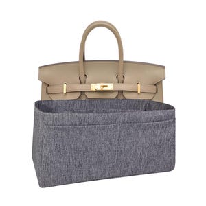 Organizzatore per borsa Birkin 30: spandex grigio scuro, inserto leggero