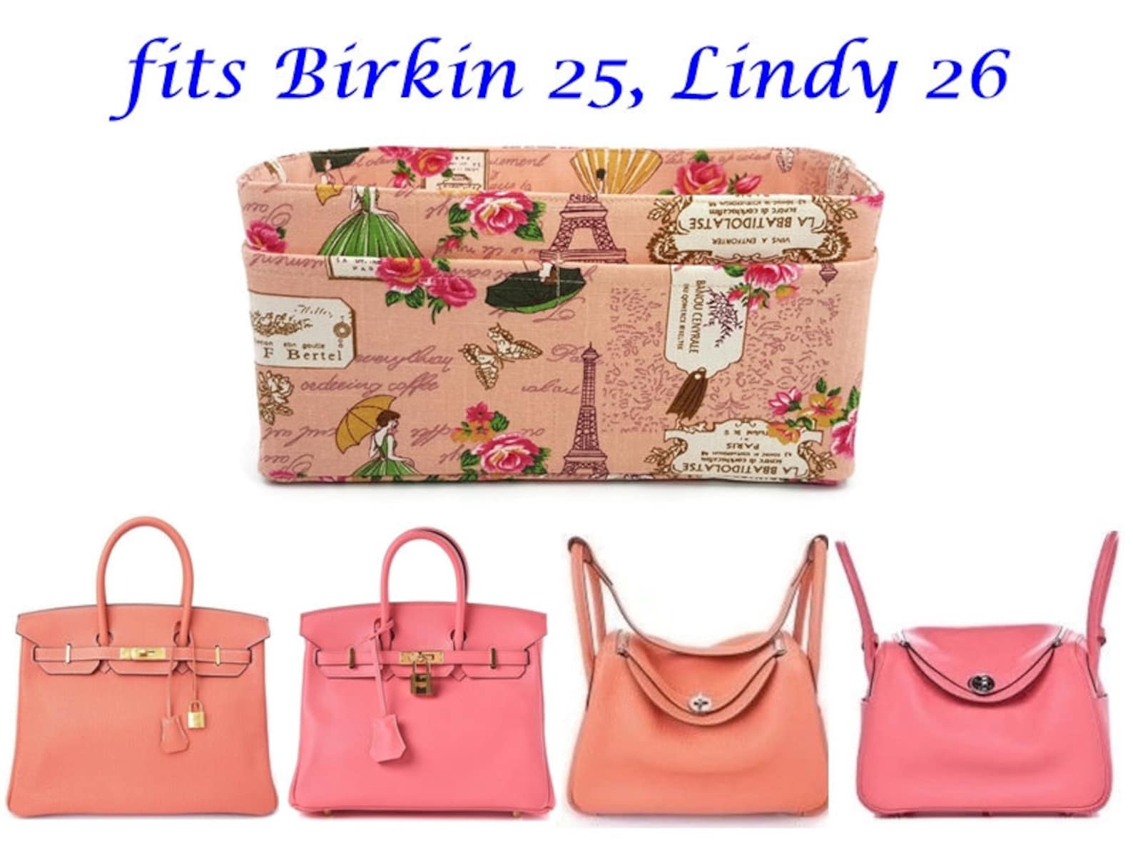 Small Purse Organizer Insert for Birkin 25 Lindy 26 luxury Etsy
