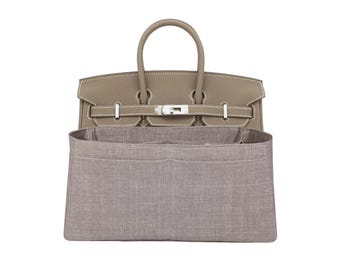 Purse Organizer the Birkin 25: Smoky Cotton Linen,