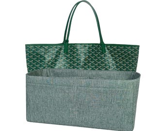 Purse organizer for GY Saint Louis GM Tote, Green Spendex Korea insert, Lightweight