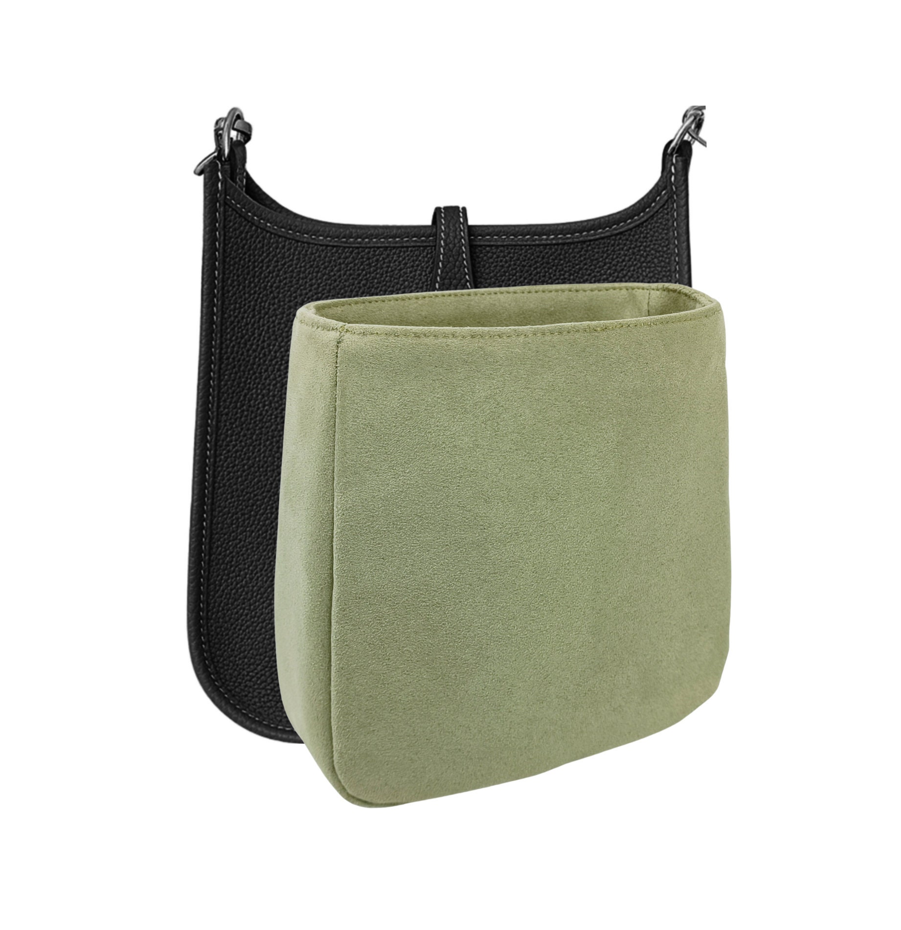 Purse insert for Evelyne 16 TPM Olive Faux Suede Soft to the touch Lightweight Well made Sturdy fit Perfectly Gift for Women Meenda
