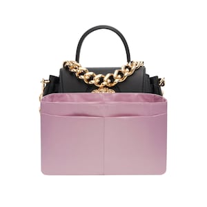 Anpassen Ver.sa.ce La Medusa S Geldbörse Einsatz, Lotus Pink Duchess Satin Stoff, elegant, glänzend, robust, Geschenk für Frauen, Meenda