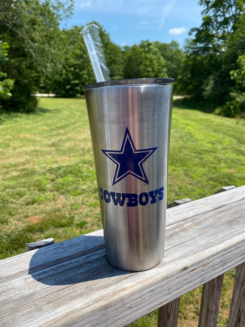 Cowboys Inspired 24oz Hogg Stainless Steel Tumbler W/straw Etsy