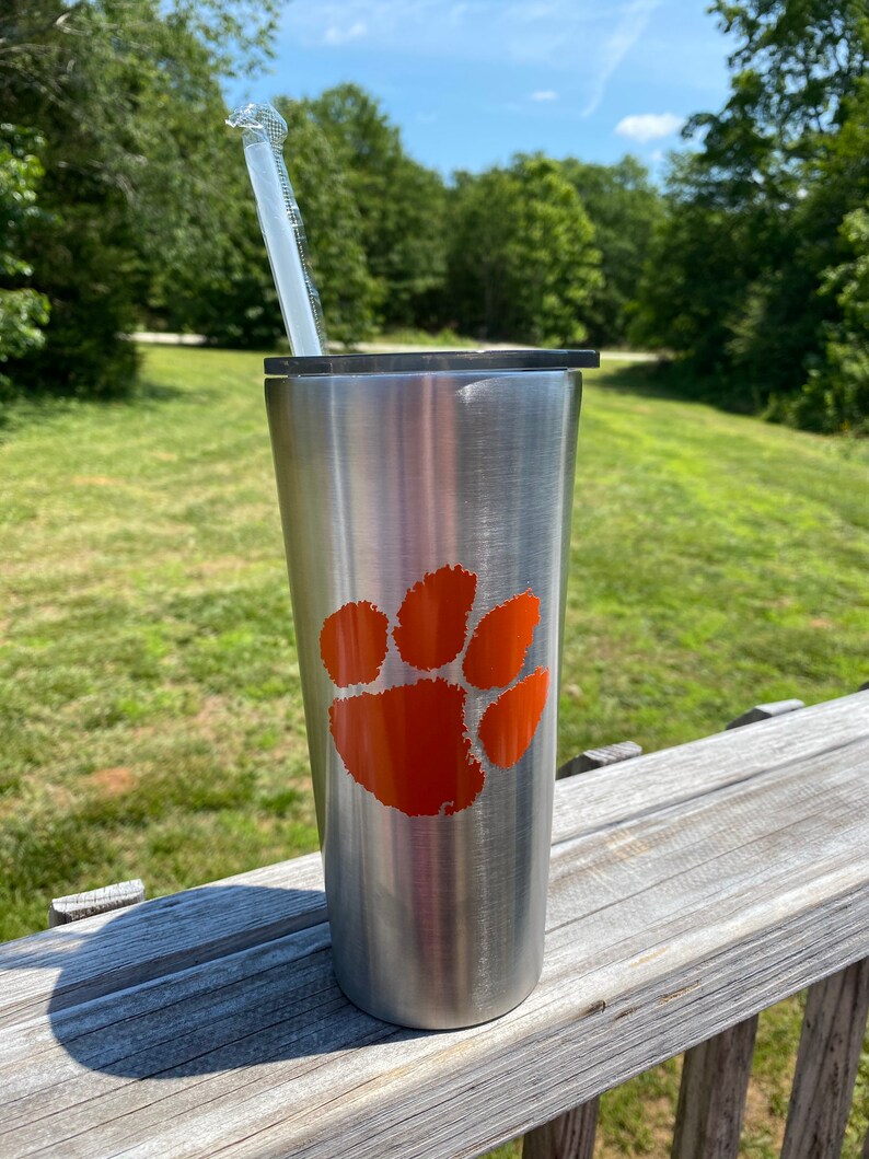Tiger Inspired 24oz Hogg Stainless Steel Tumbler W/straw Etsy