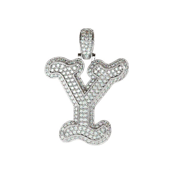 Moissanite Diamond Tattoo Font Y Letter Pendant - Etsy Canada Moissanite Diamond Tattoo Font Y Letter Pendant - Etsy Canada