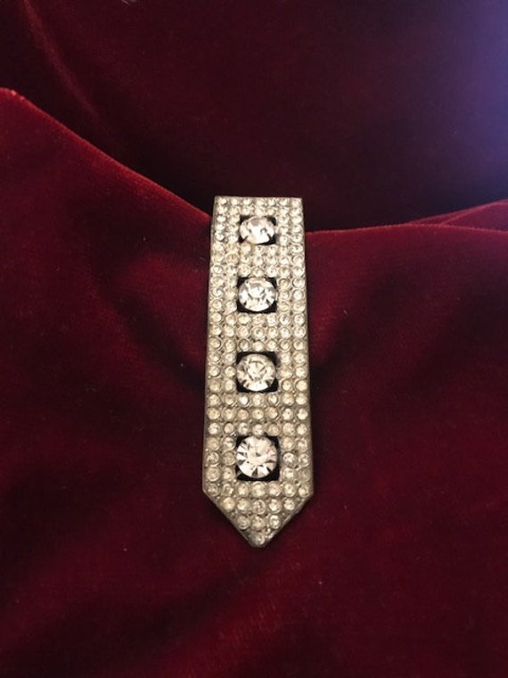 Vintage 1930's Art Deco large dress clip - image 1