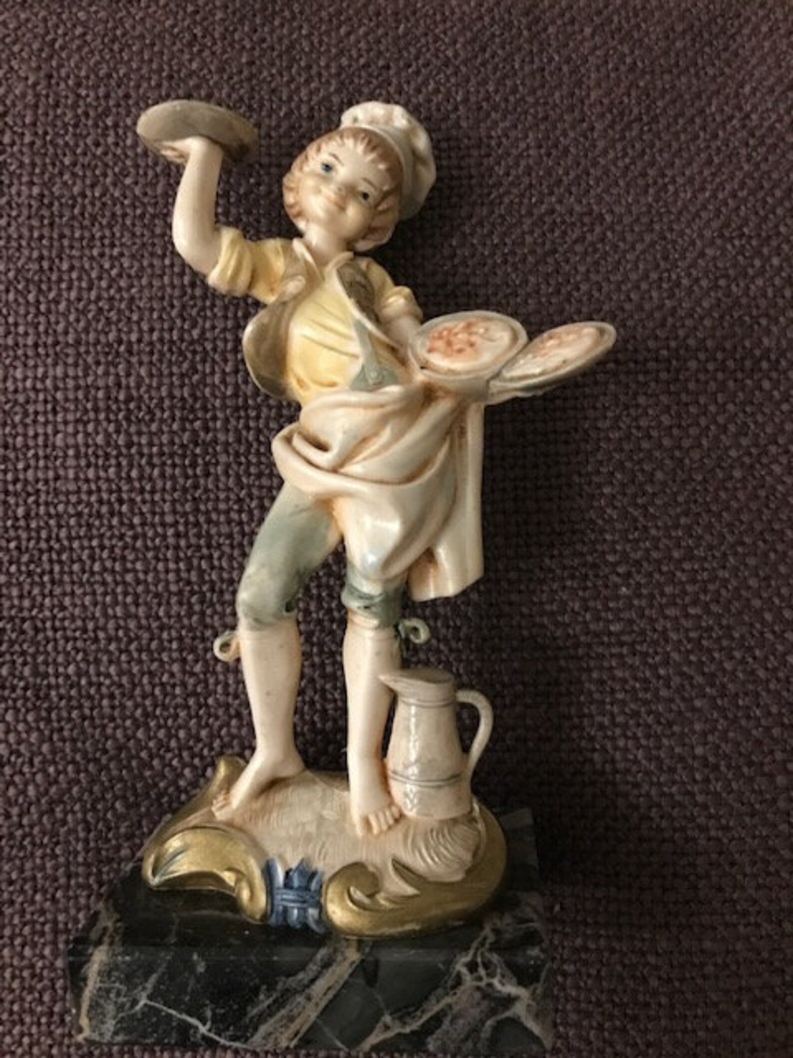 Vintage Simonelli Depose Italy Figurine With Genuine Carrara Etsy