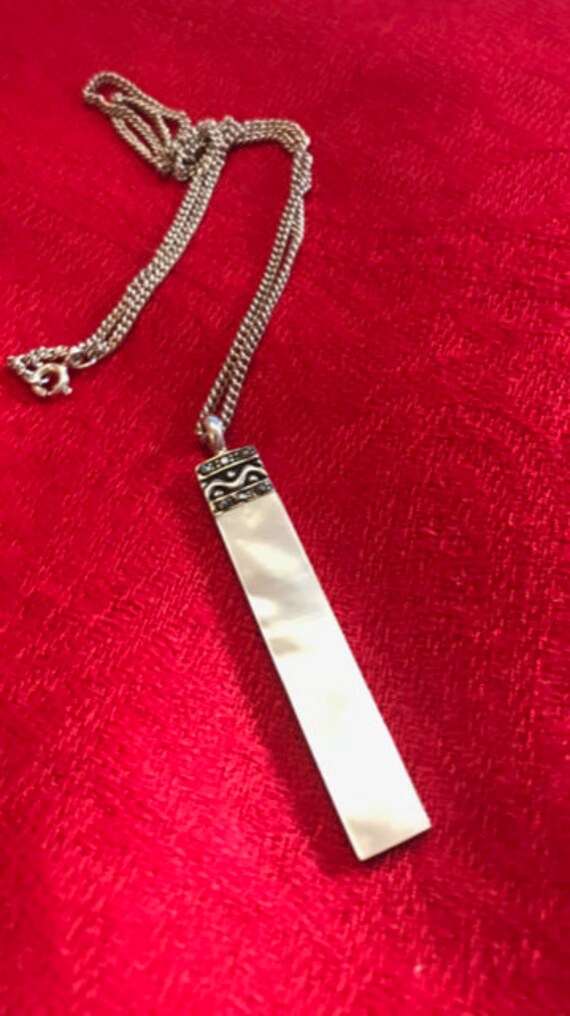 Vintage Silver, Mother of Pearl and marcasite pen