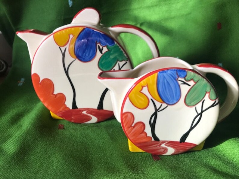 Moorland Pottery Chelsea Works Burslem Teapot & creamer Etsy