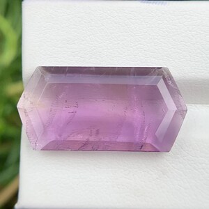 Top Quality Amethyst Hexagon Shape 25X12X5 mm Faceted Gemstone – Natural Amethyst Faceted Gemstone For Jewelry Making 13.80Cts