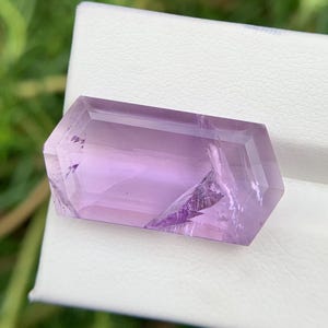 AAA+ Finest Amethyst Hexagon Shape 25X12X5 mm Faceted Gemstone – Natural Amethyst Faceted Gemstone For Jewelry Making 15.30Cts