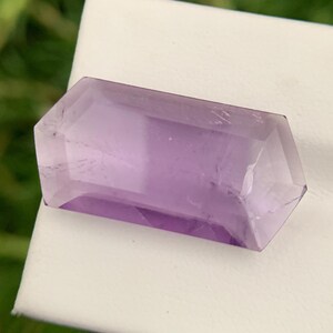 Top Quality Amethyst Hexagon Shape 25X12X5 mm Faceted Gemstone – Natural Amethyst Faceted Gemstone For Jewelry Making 13.30Cts