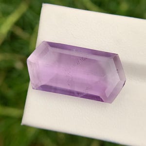 Natural Hexagon Shape Amethyst Faceted 25X12X5 mm Gemstone – Stunning Amethyst Faceted Gemstone For Jewelry Making 15.00Cts