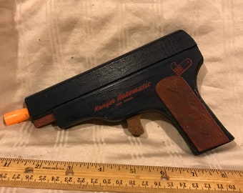 Vintage Antique Metal Toy Automatic Pistol LINCO Miniature Cub Gun Cap Gun Plastic Spy Dillinger Capone Play Cops Robbers Police Detective