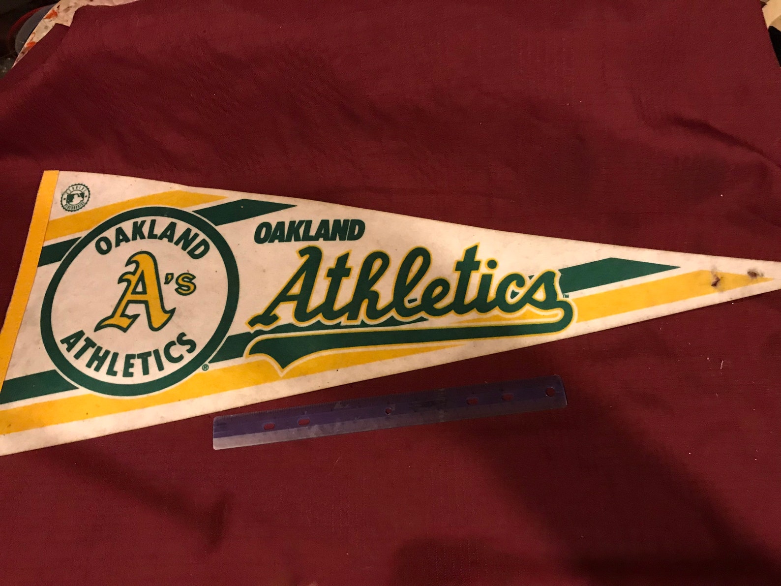 Vintage Oakland Athletics MLB Pennant Etsy