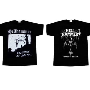 T-shirt Uomo Nera Con Stampa Satanica Suora - Stile Gotico Anticristo - Winorsar