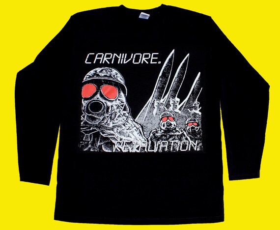 CARNIVORE RETALIATION 1987 CROSSOVER rock nueva camiseta negra de
