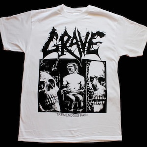 GRAVE TREMENDOUS PAIN'91 rocken neue schwarze kurze Langarm-T-Shirt 3xl 4xl 5xl