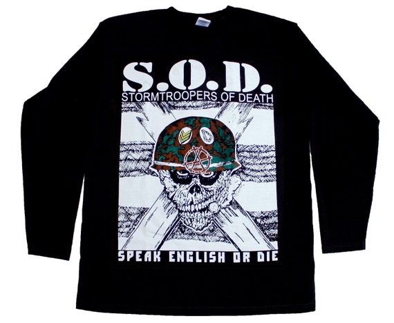 Stormtroopers of Death S.O.DロングスリーブTシャツ Stormtroopers Of Death S.O.D. 90's vintage Long Sleeve tee t