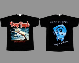 głęboko fioletowy idealny nieznajomy Stormbringer nowy krótki czarny t-shirt z długim rękawem