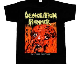 Martillo de demolición, existencia torturada, rock, nuevo, negro, manga corta, larga, camiseta 3xl 4xl 5xl